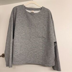 A New Day Women’s Gray Striped Sweatshirt